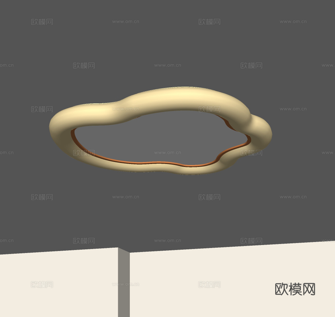 奶油风儿童吸顶灯su模型