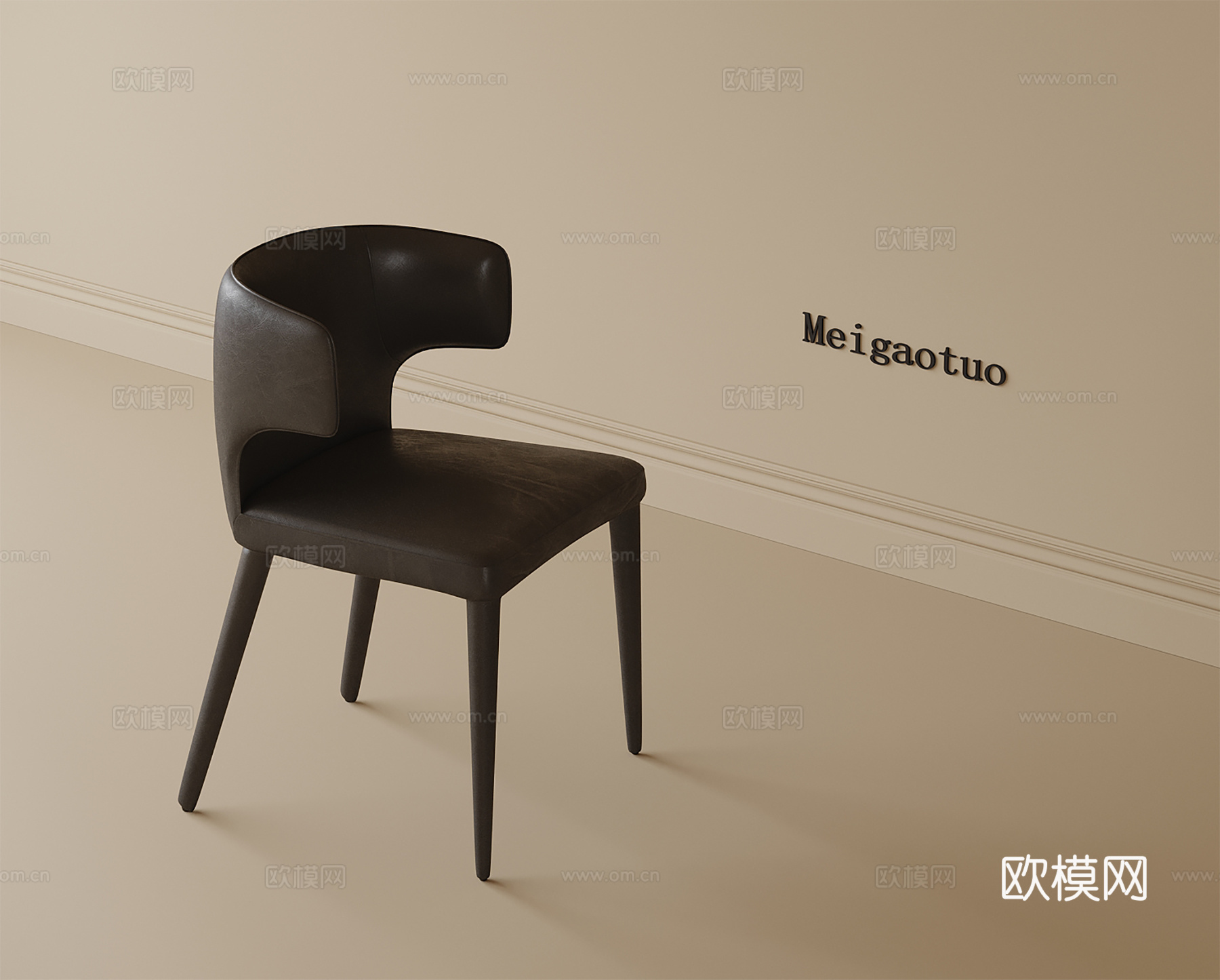 现代餐椅 单椅 书椅3d模型