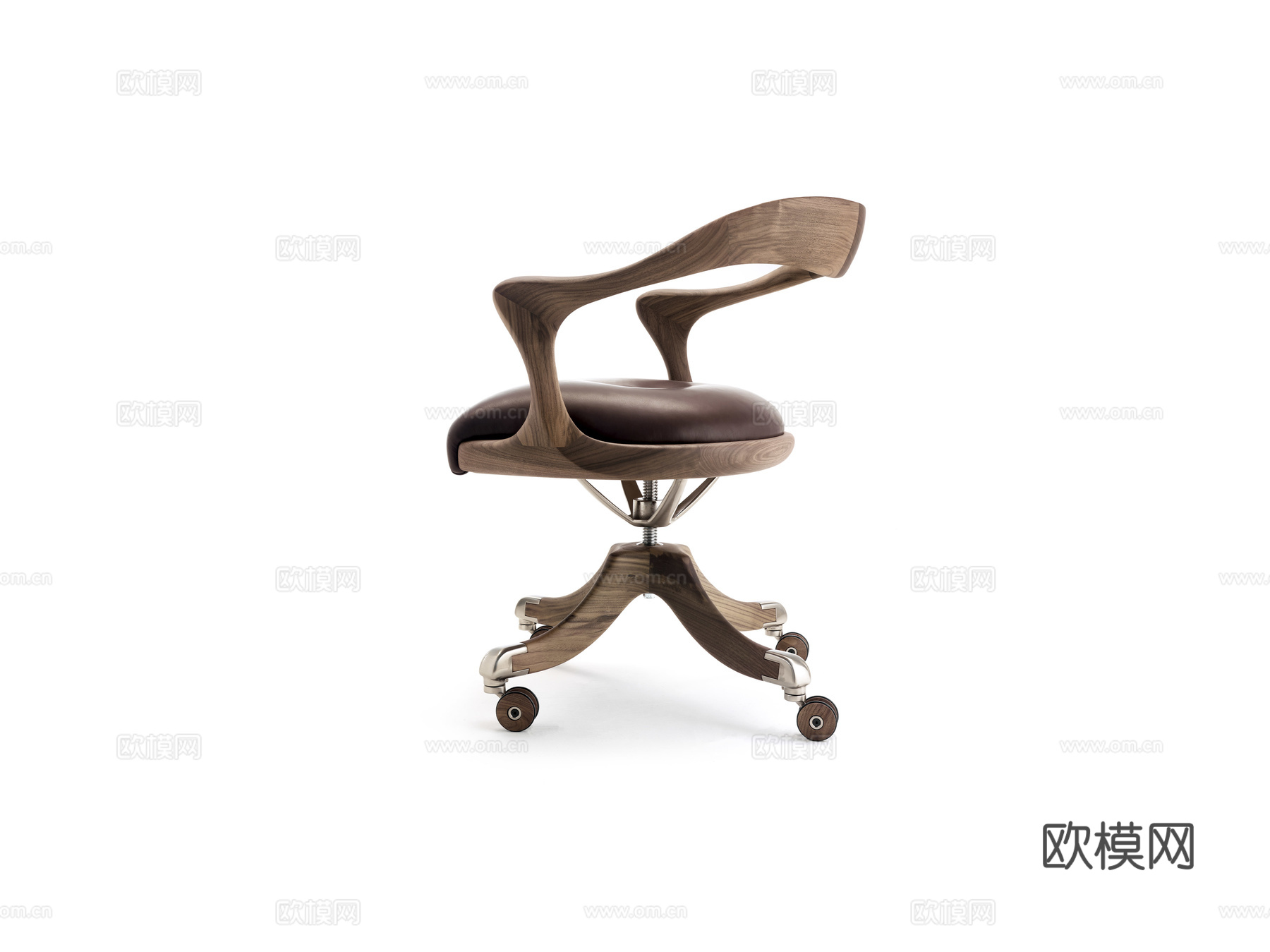 CECCOTTI COLLEZIONI 原木办公椅3d模型下载（渲染图2）