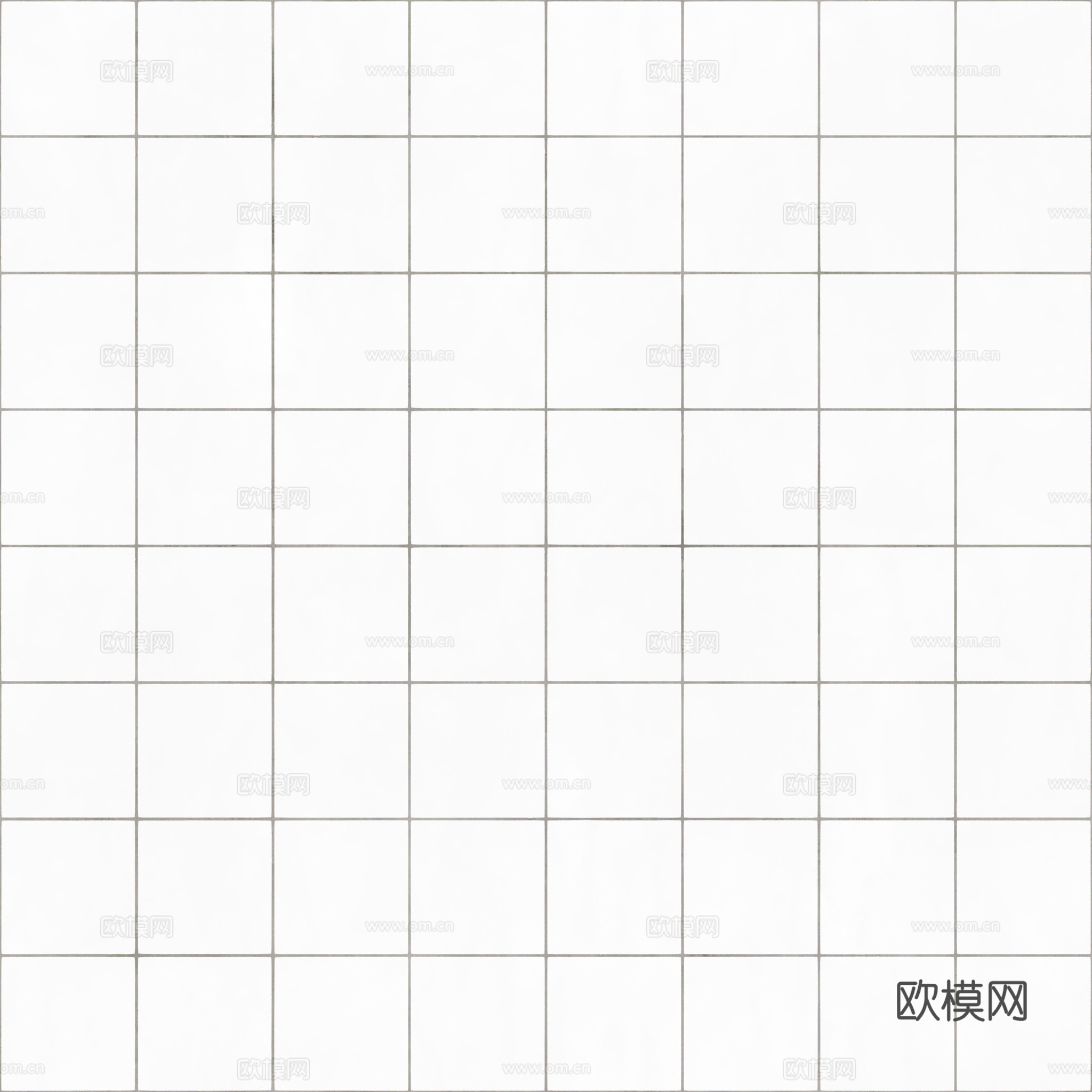 无缝小白砖方砖马赛克瓷砖 PBR材质贴图 2k