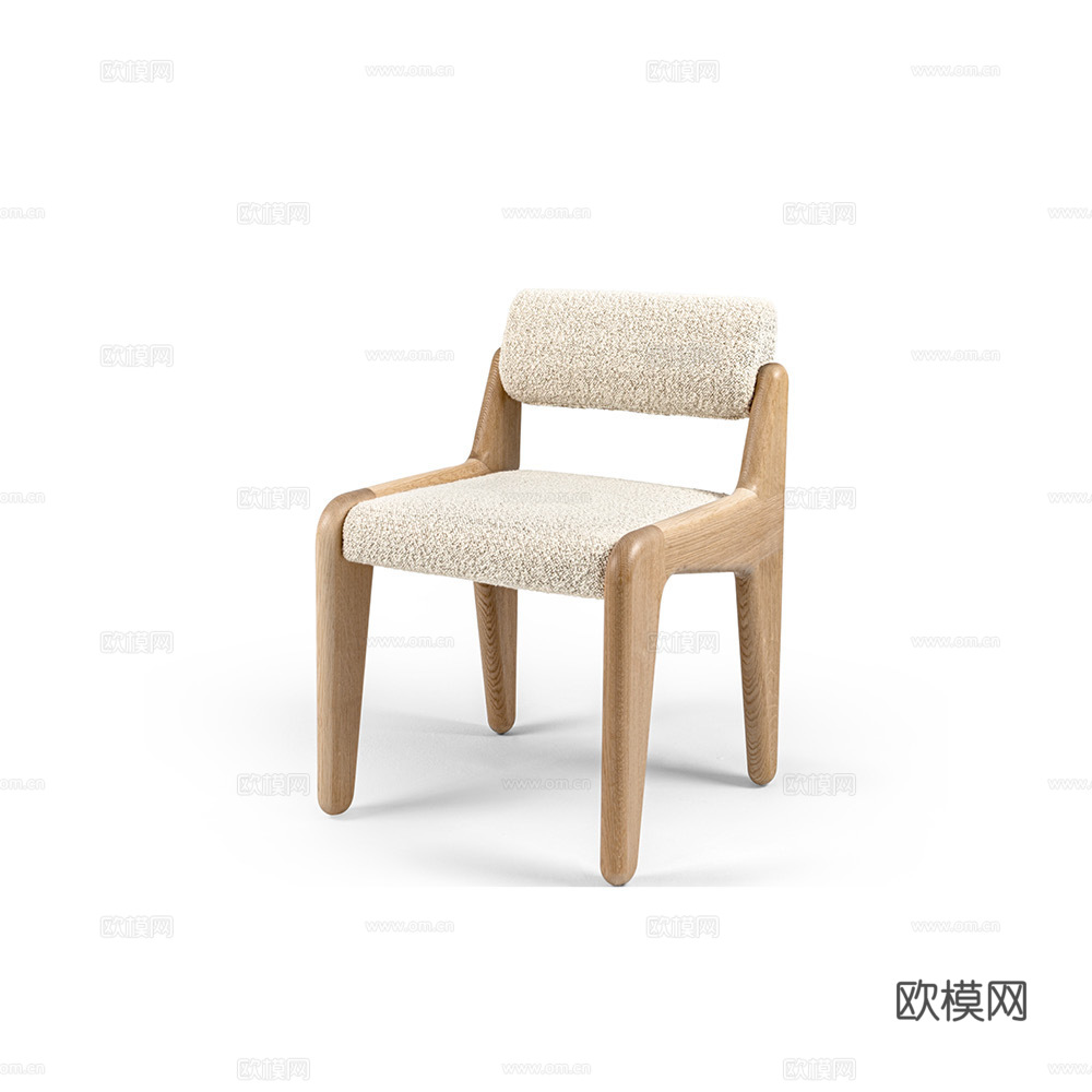 CORNELIO CAPPELLINI 原木餐椅3d模型下载（渲染图1）