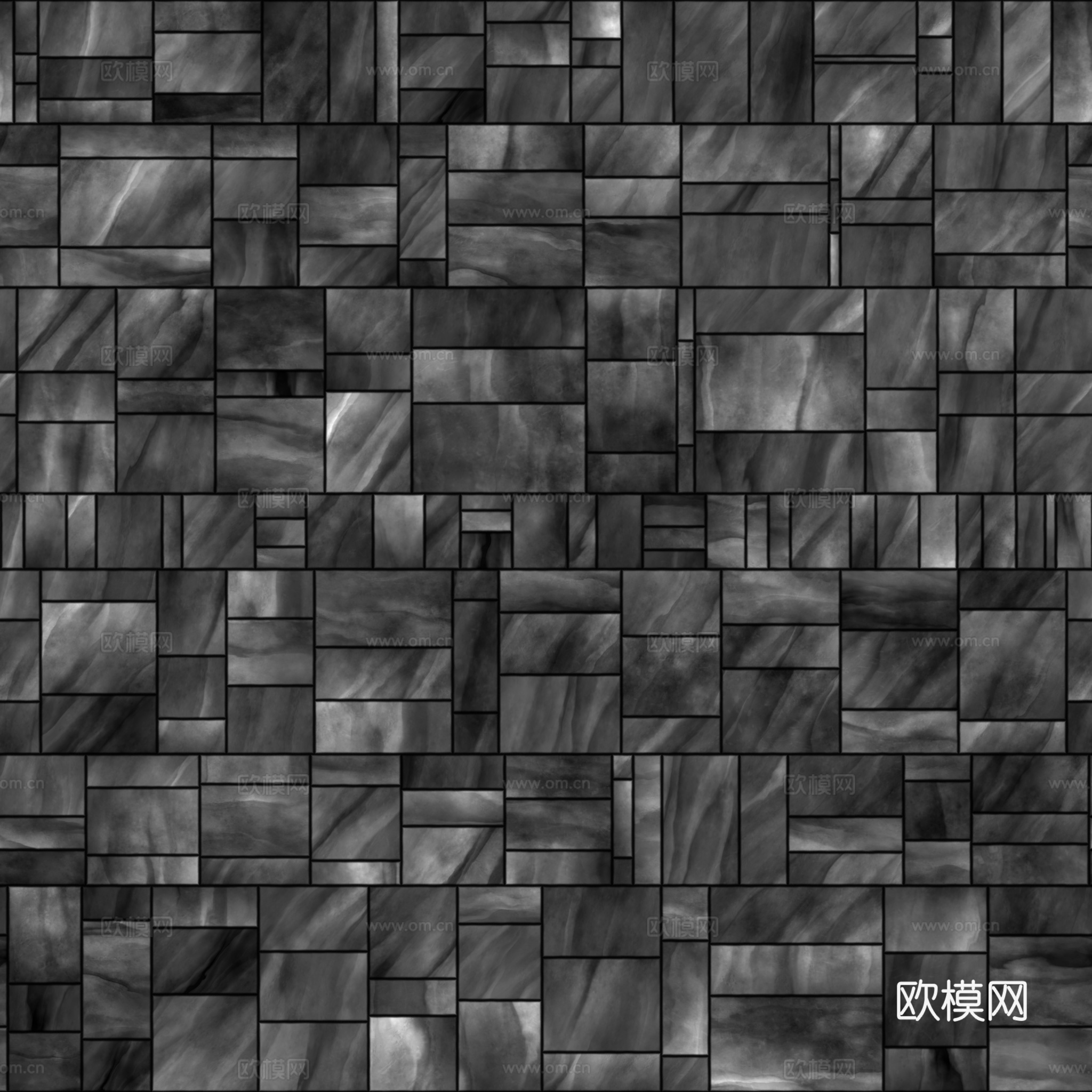 无缝土黄色瓷砖地砖 PBR材质贴图 2k