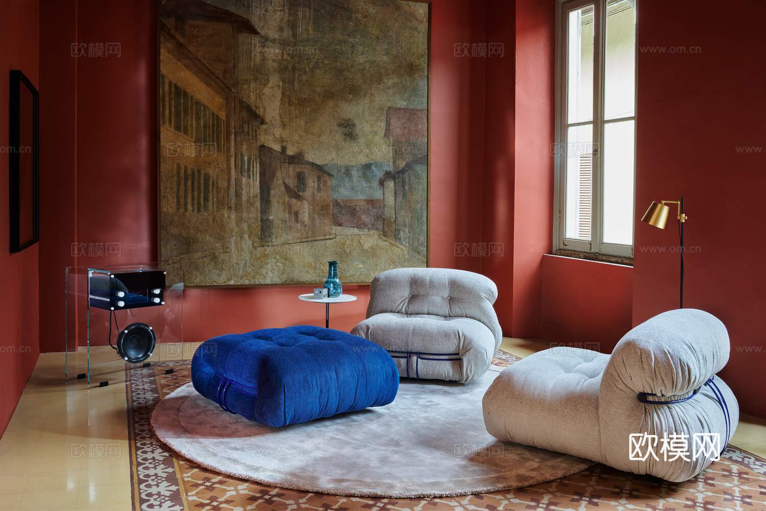 Cassina 懒人沙发3d模型下载（渲染图3）