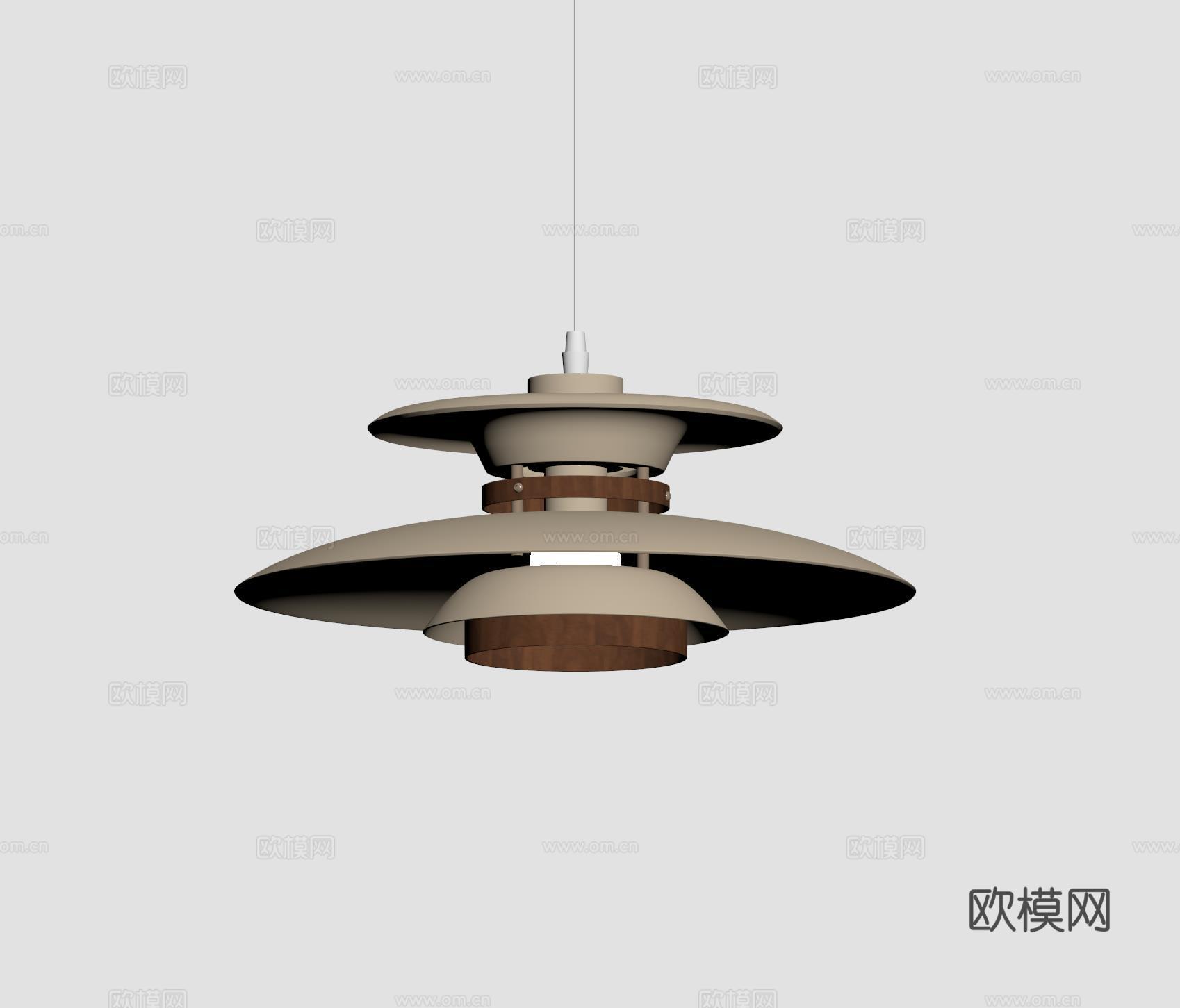 中古小吊灯 装饰灯su模型