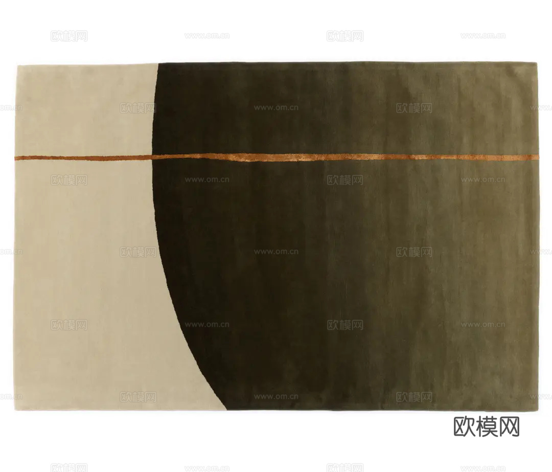 绿色几何地毯