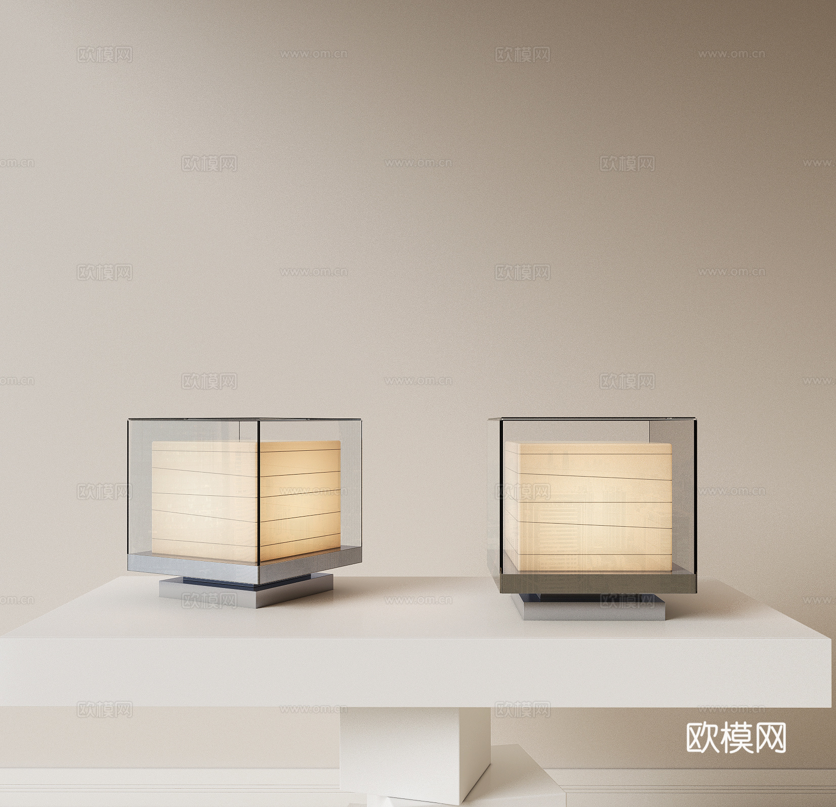 现代床头台灯 客厅台灯 书房台灯 艺术台灯 金属台灯3d模型