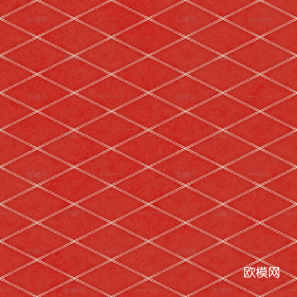 无缝红色软包皮革PBR贴图 1k