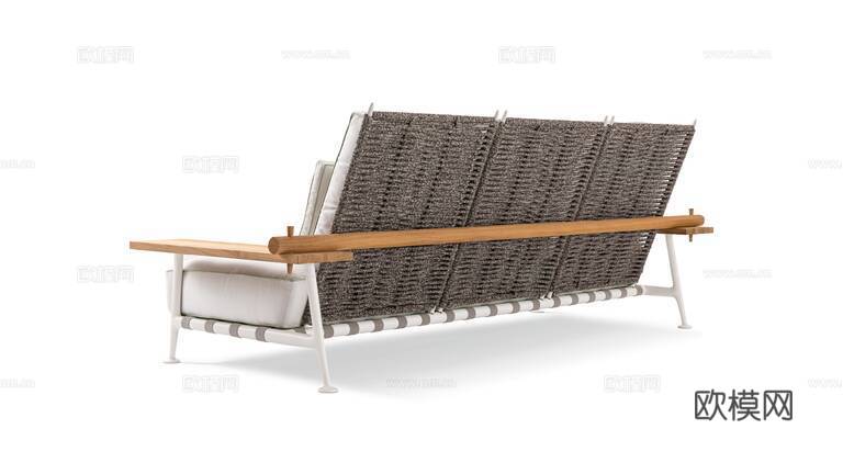 Cassina 三人沙发3d模型下载（渲染图2）