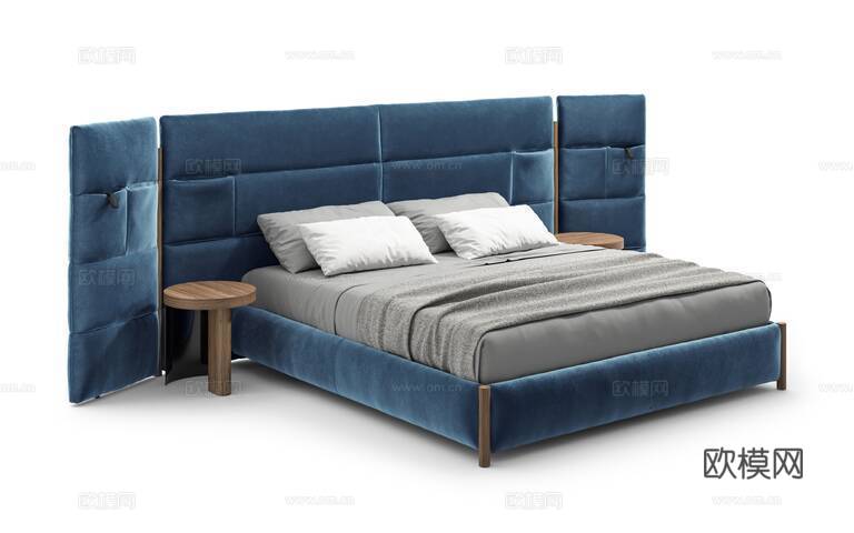 Cassina 双人床3d模型下载（渲染图3）