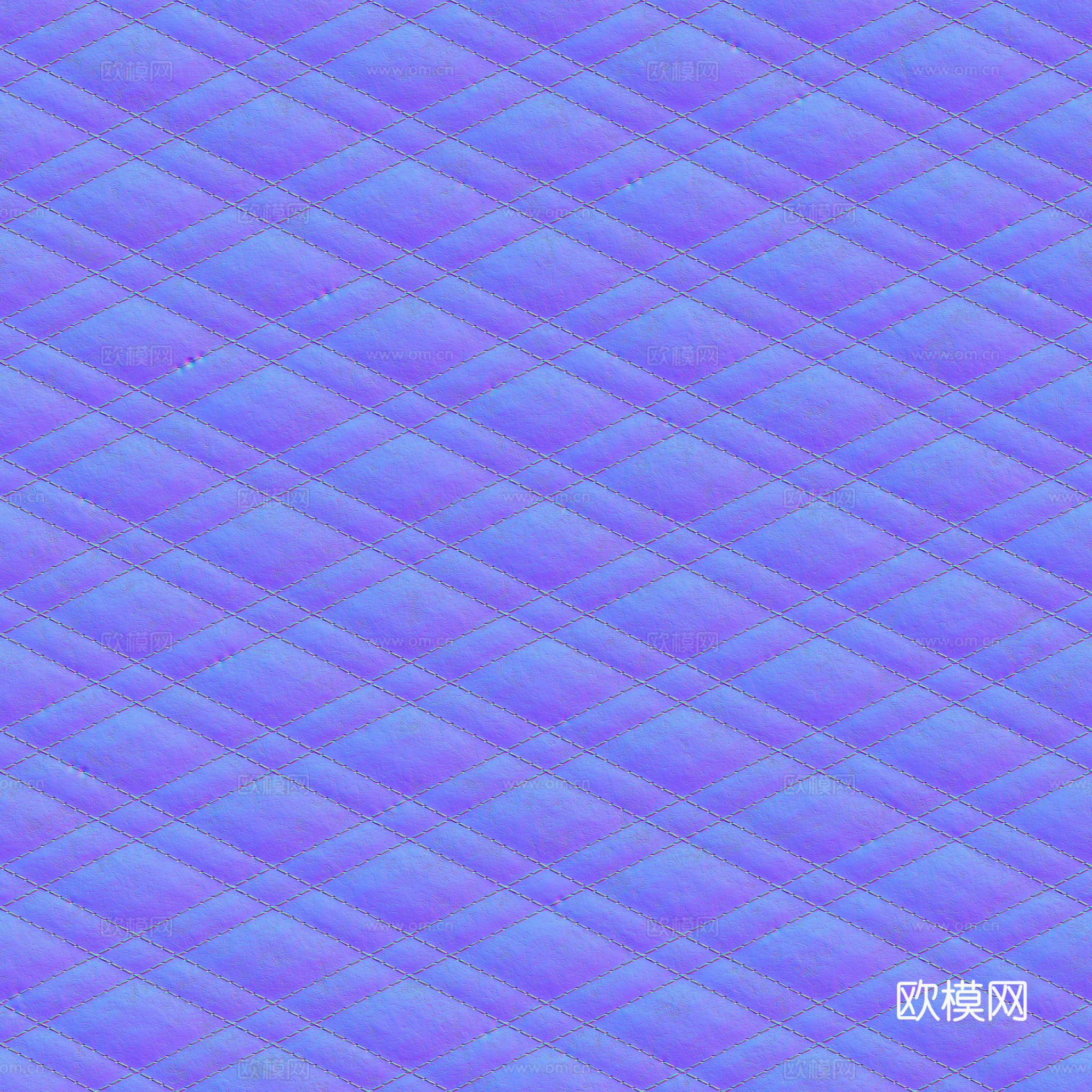 无缝红色软包皮革PBR贴图 2k