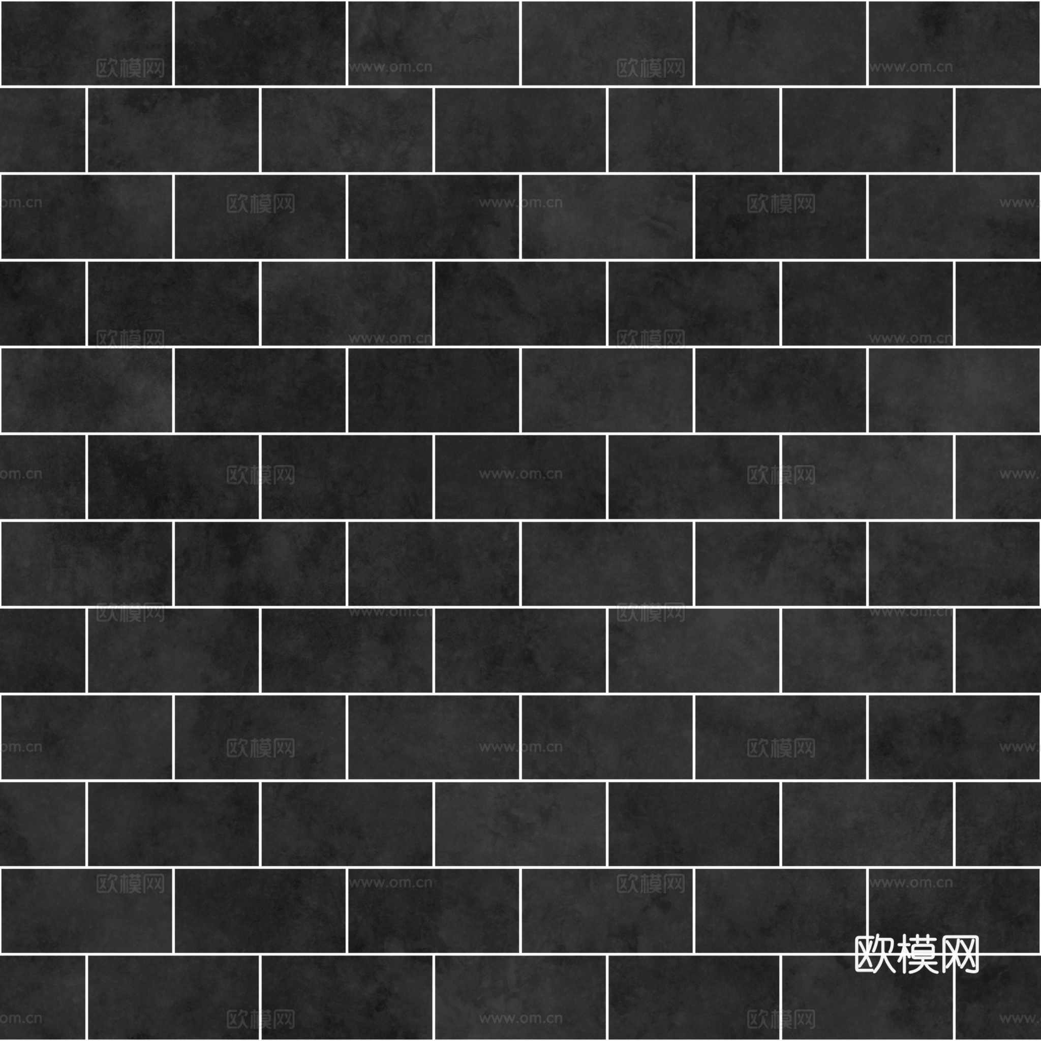 无缝青色瓷砖墙砖仿古砖 PBR材质贴图 2k