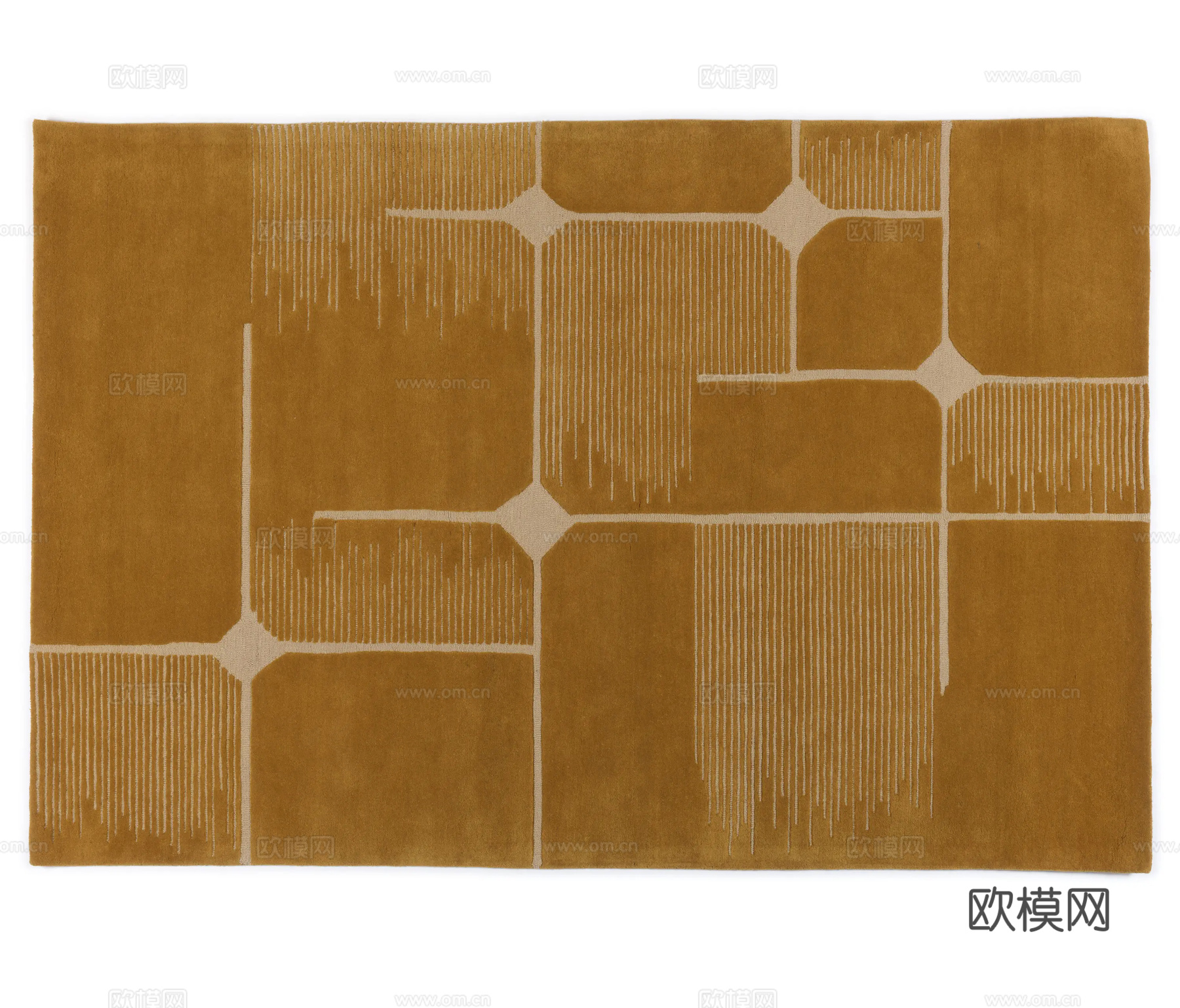 棕色几何地毯