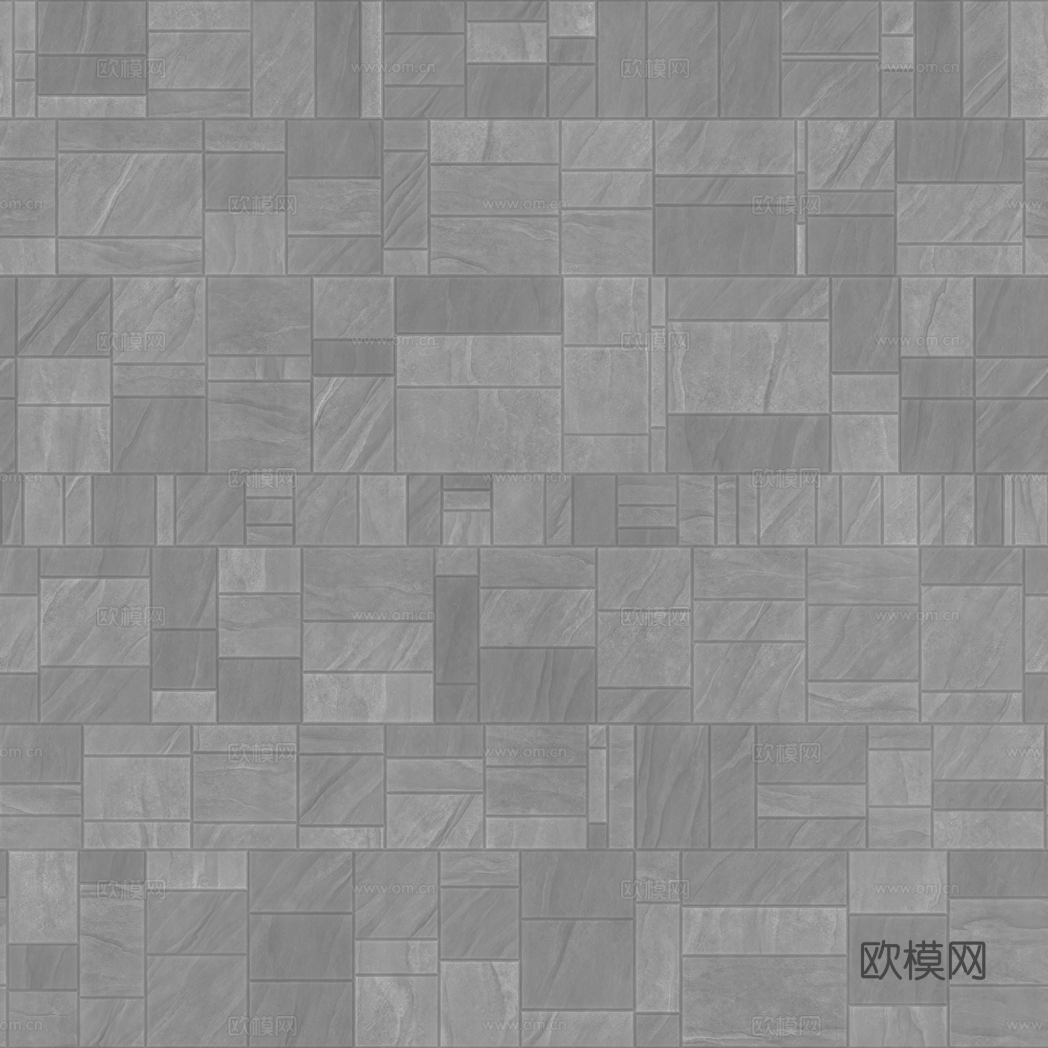 无缝土黄色瓷砖地砖 PBR材质贴图 2k
