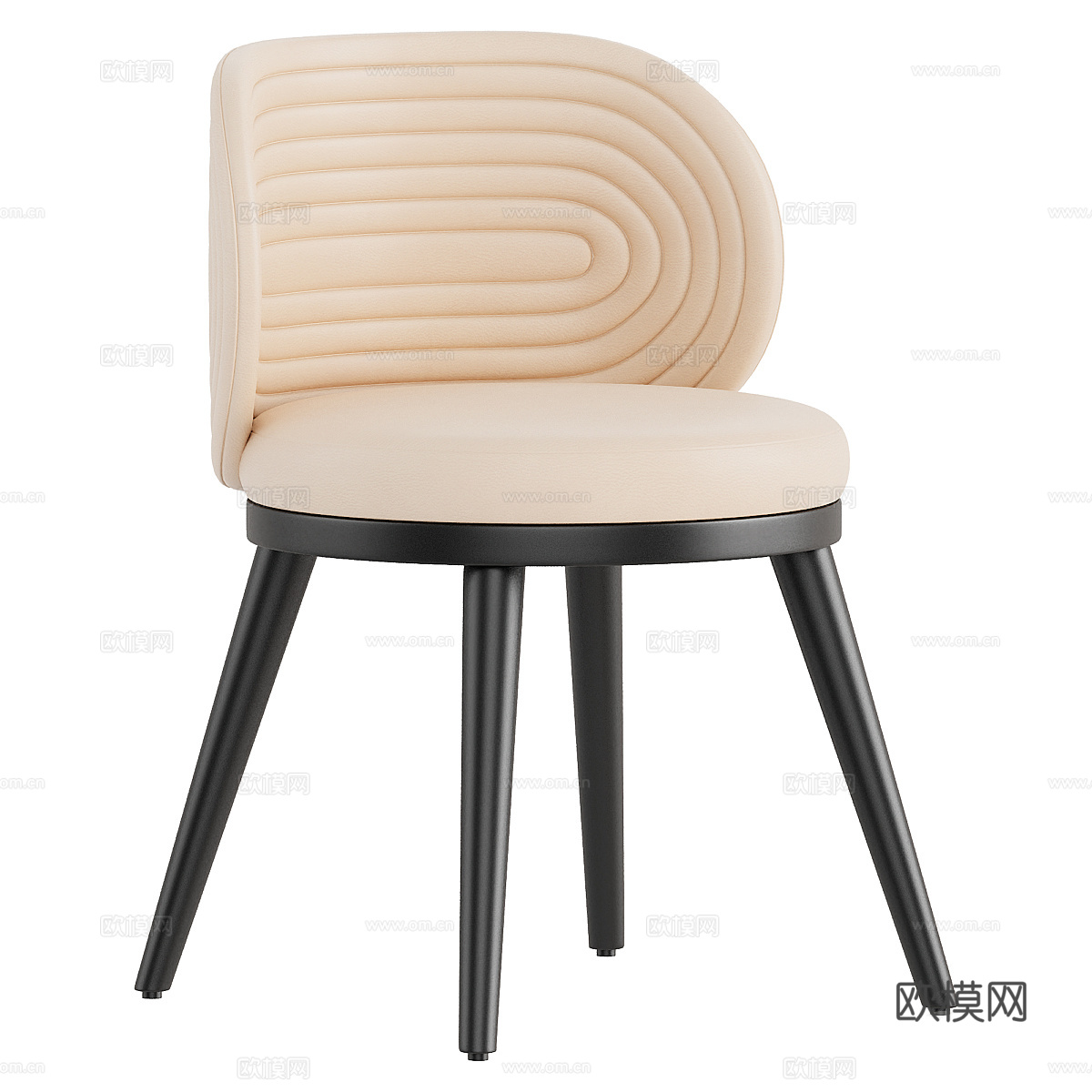 现代意式布艺单椅3d模型下载（渲染图2）