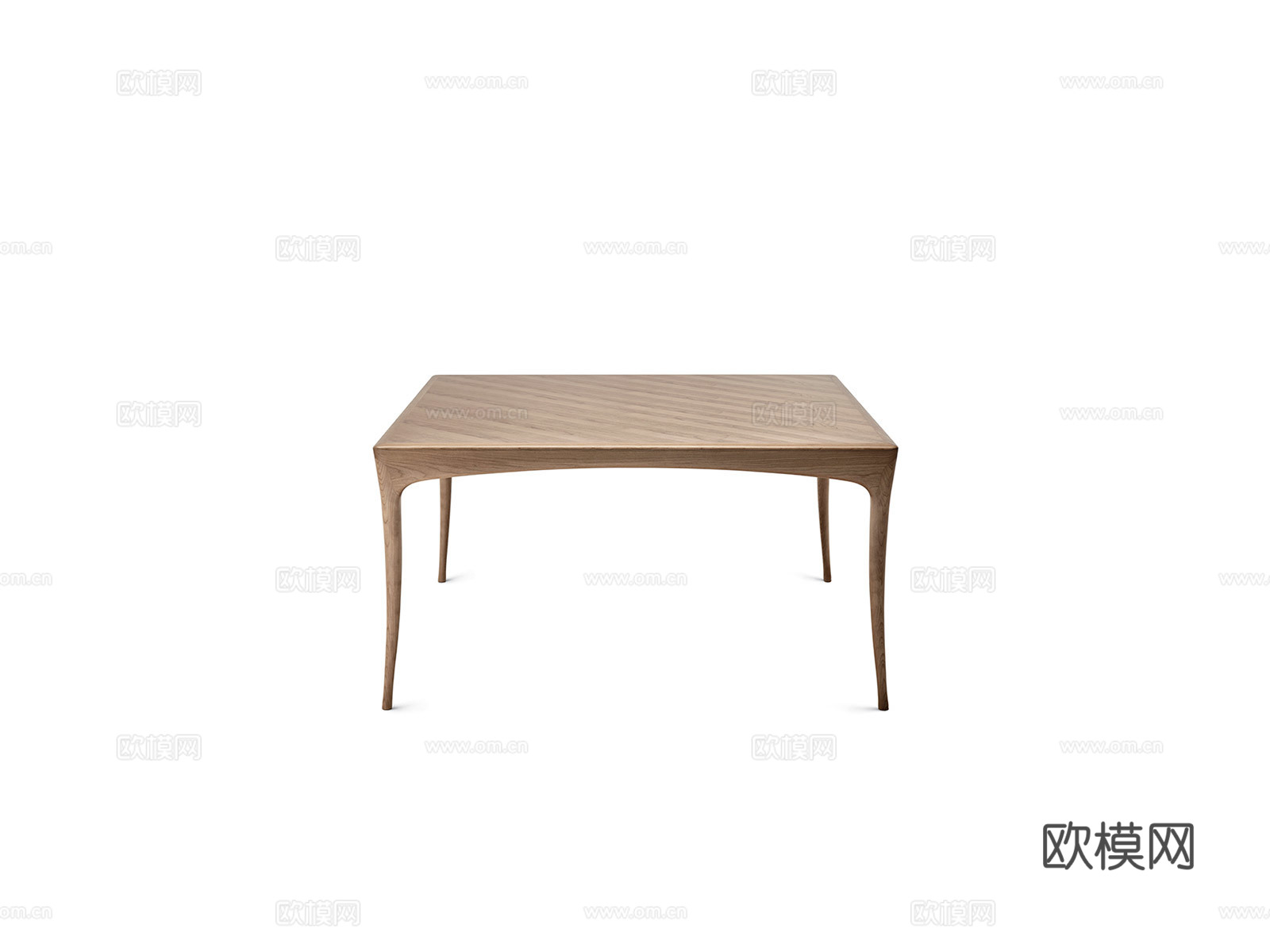 CECCOTTI COLLEZIONI 原木风方餐桌3d模型下载（渲染图1）