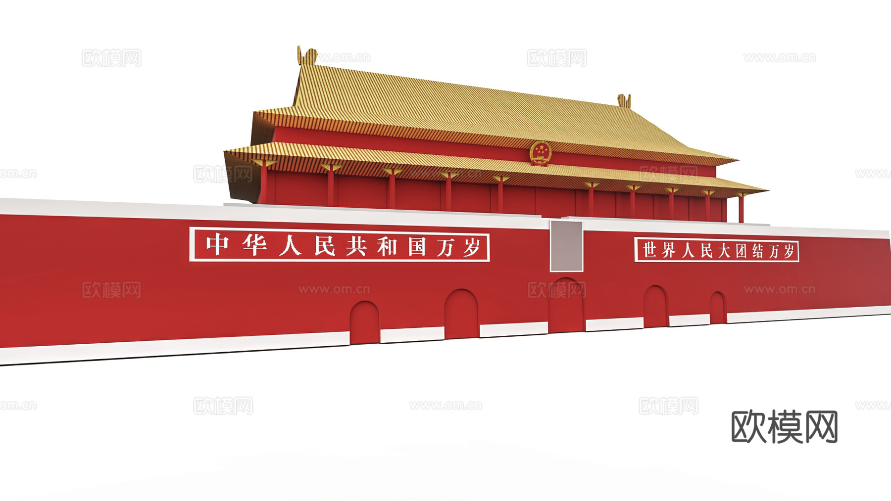 广场建筑 天安门su模型