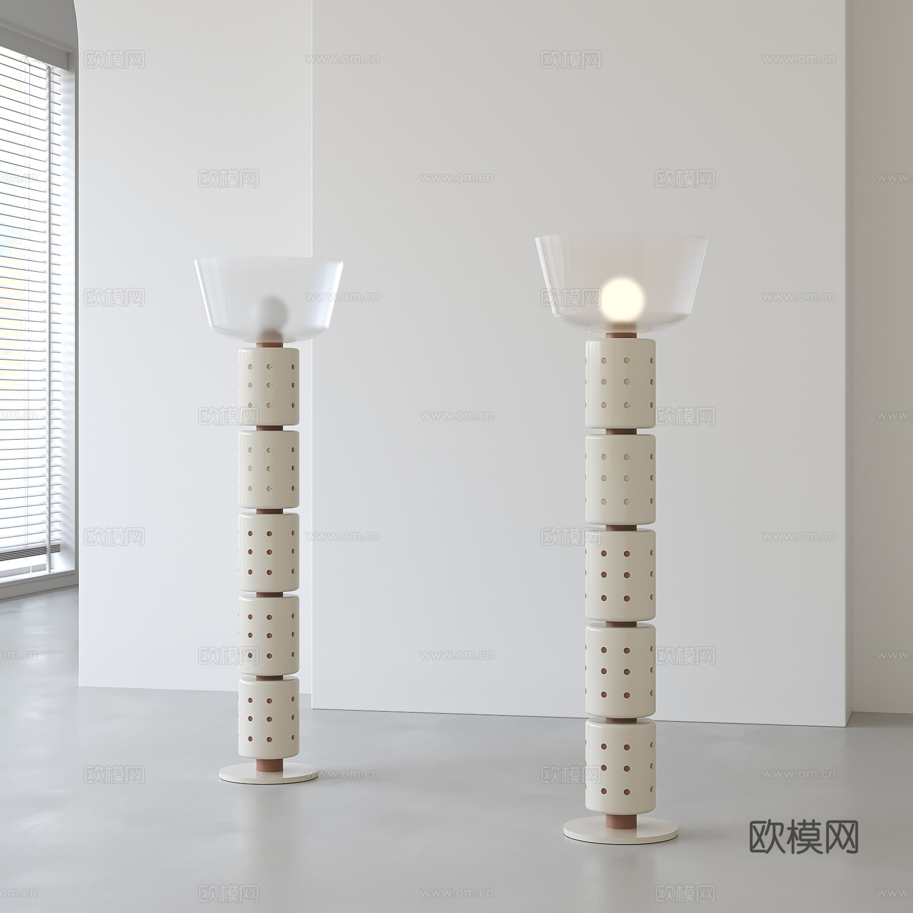 现代轻奢落地灯su模型