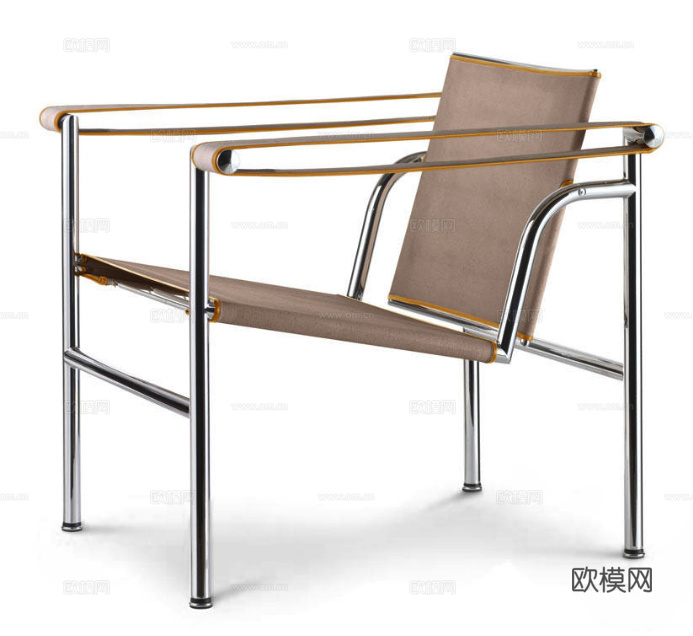 Cassina 中古风扶手椅3d模型下载（渲染图3）