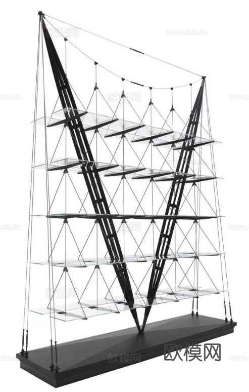 Cassina 原木风书架3d模型下载（渲染图3）