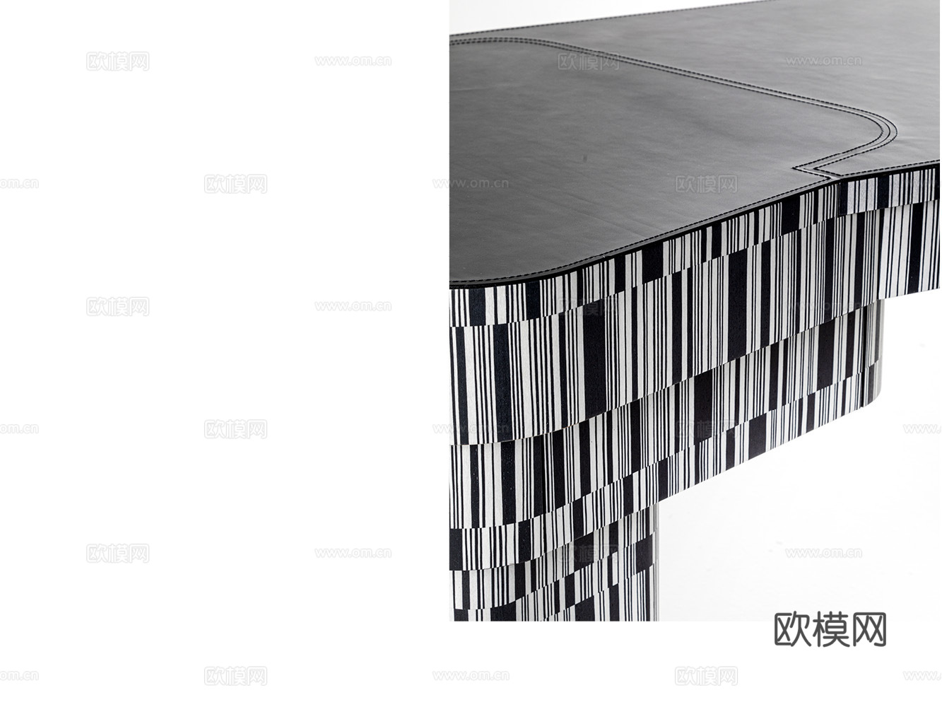 CORNELIO CAPPELLINI 意式黑白书桌3d模型下载（渲染图2）