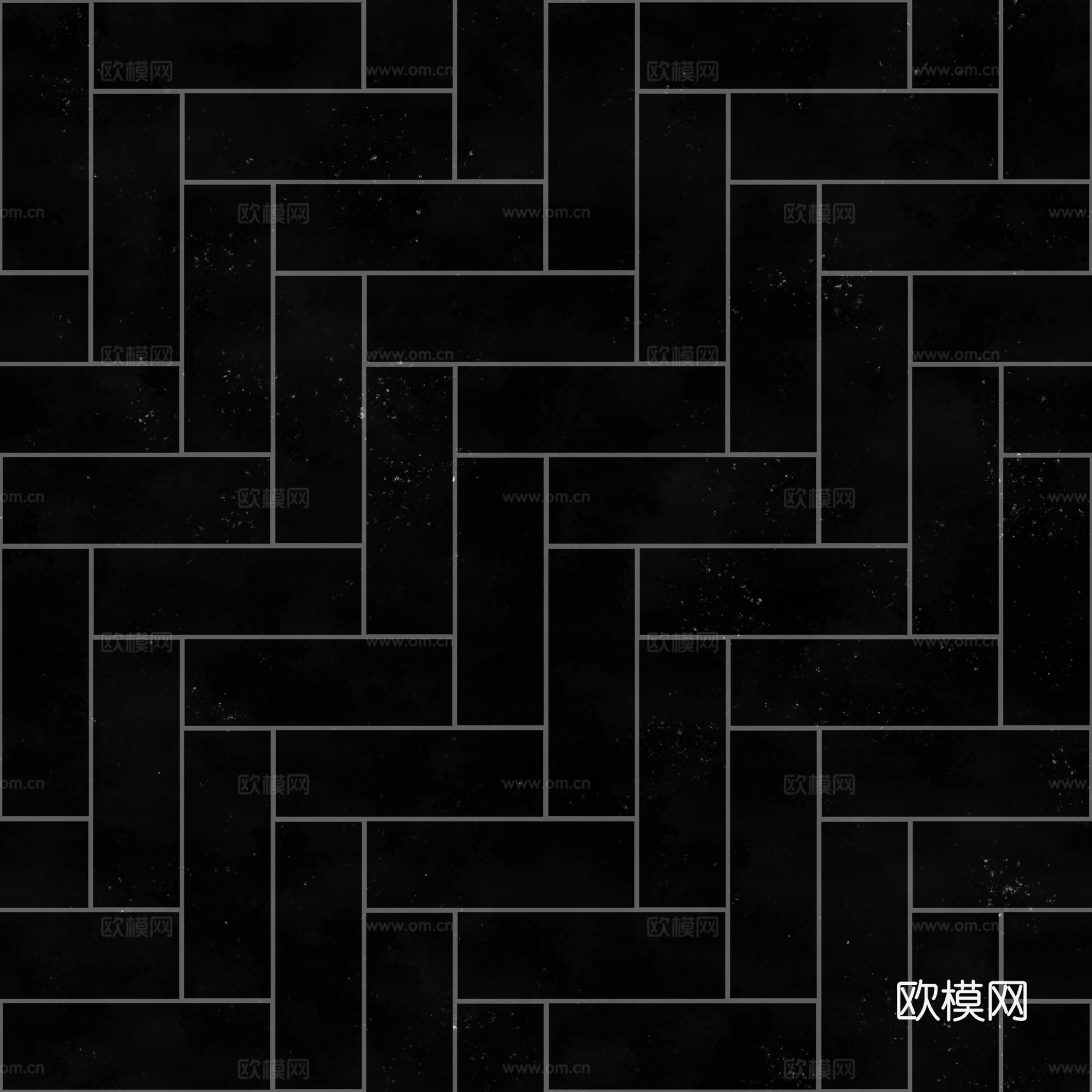 无缝米白色直角拼人字拼瓷砖地砖 PBR材质贴图 2k