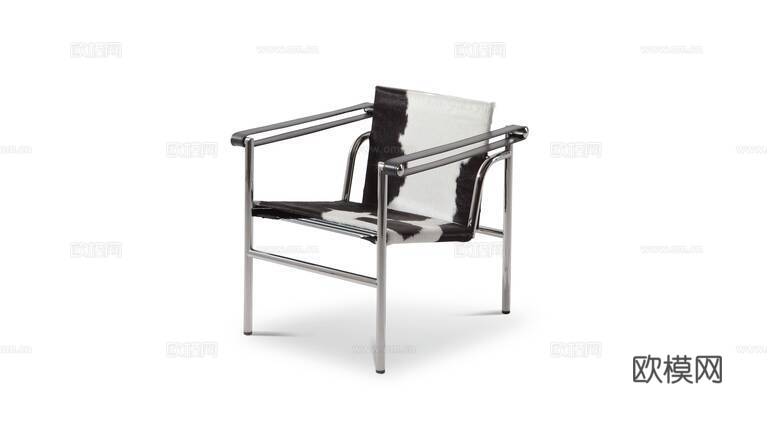 Cassina 中古风扶手椅3d模型下载（渲染图2）