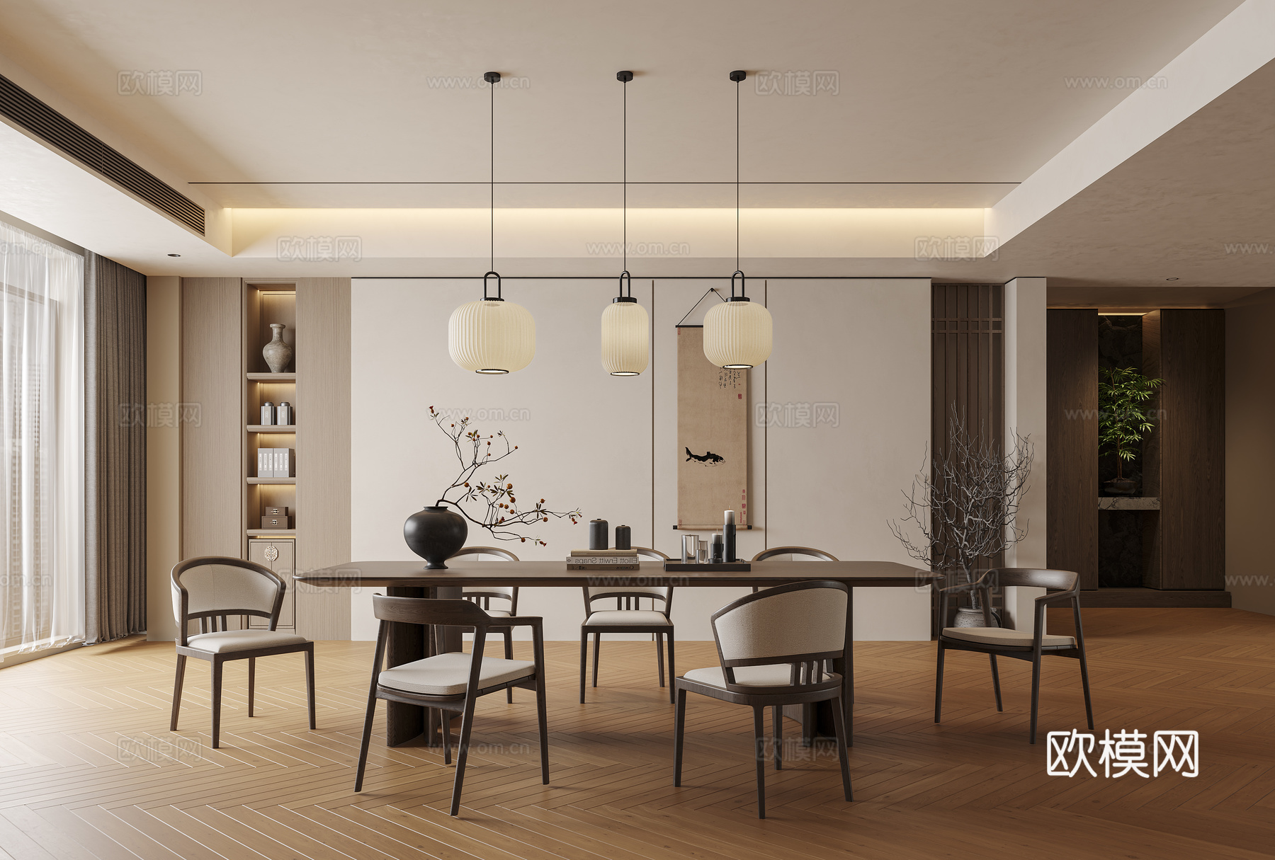 宋式餐厅3d模型