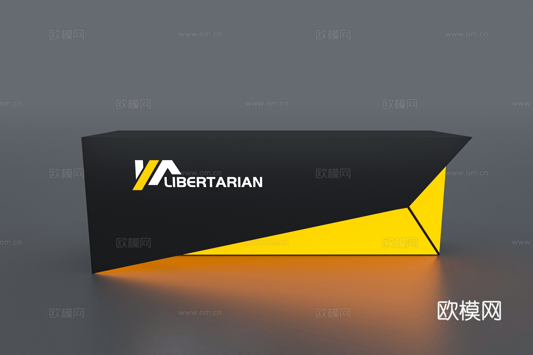 现代接待台 展览展会展台接待台 前台 吧台 柜台 桌台3d模型