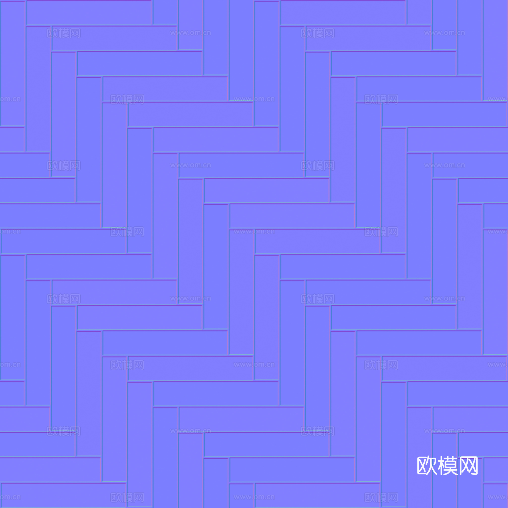 无缝拼色直拼人字拼瓷砖地砖 PBR材质贴图 2k