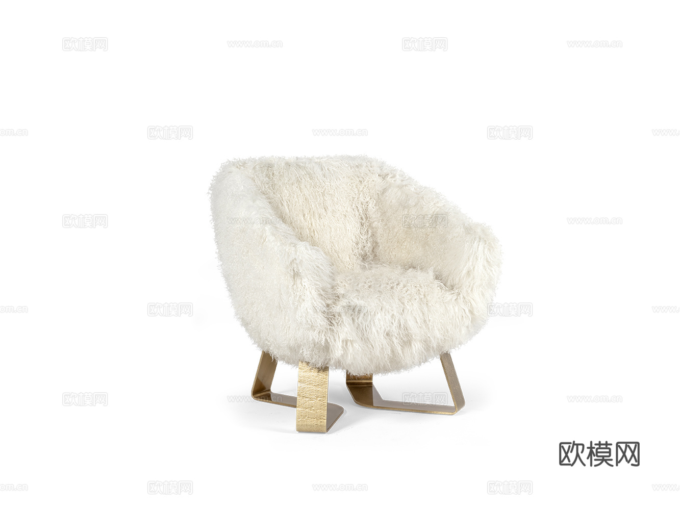 CORNELIO CAPPELLINI 意式毛绒沙发3d模型下载（渲染图1）