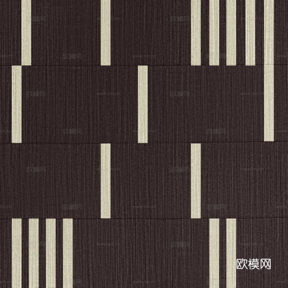 黑色几何地毯