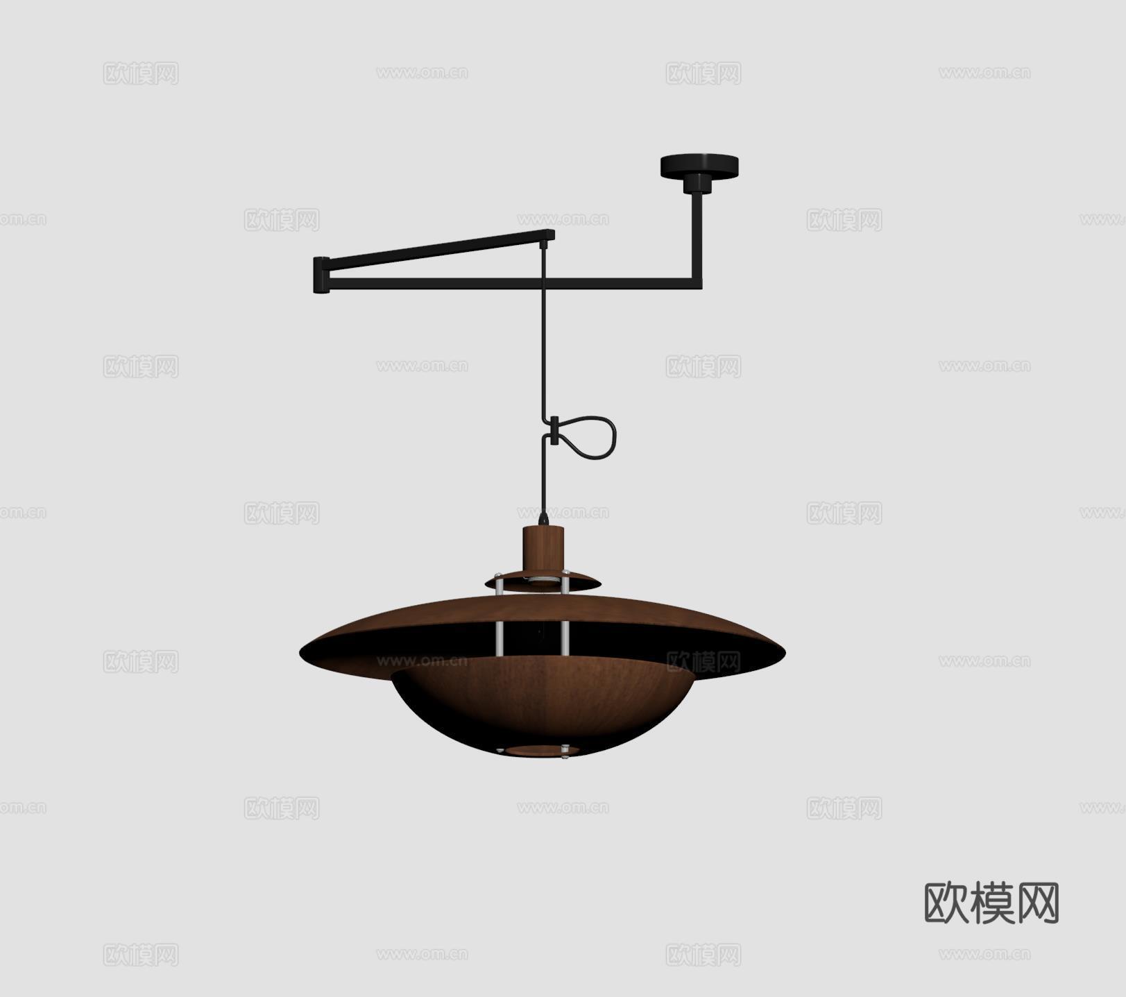 中古餐厅吊灯 装饰灯su模型