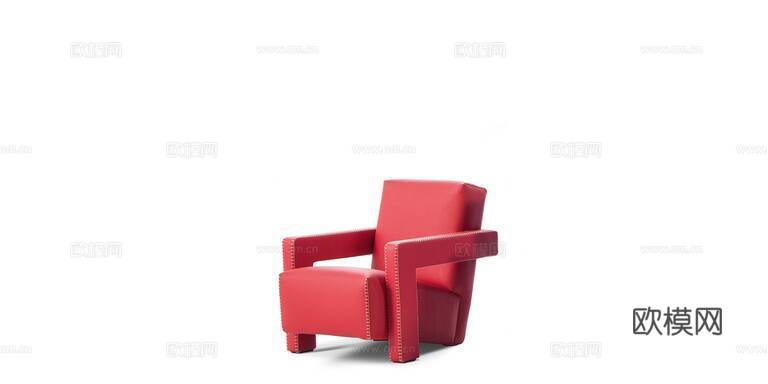 Cassina 休闲椅3d模型下载（渲染图1）