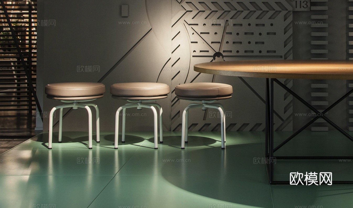 Cassina 凳子3d模型下载（渲染图4）