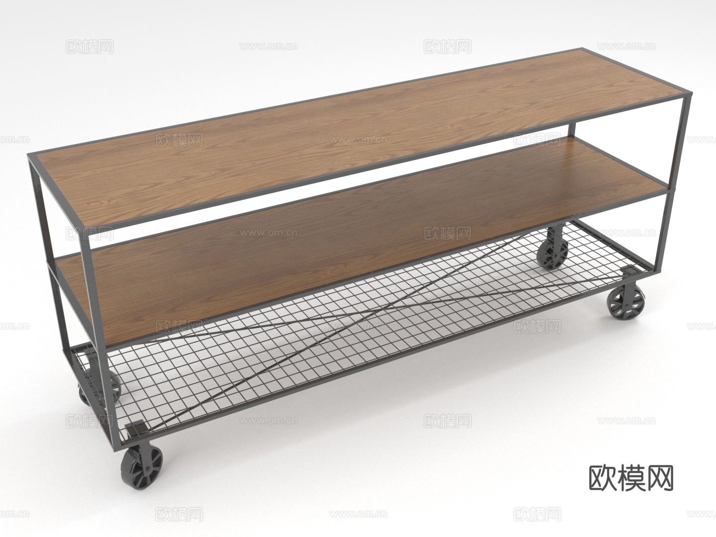 置物架 移动柜 储物架 展示架3d模型下载（渲染图1）