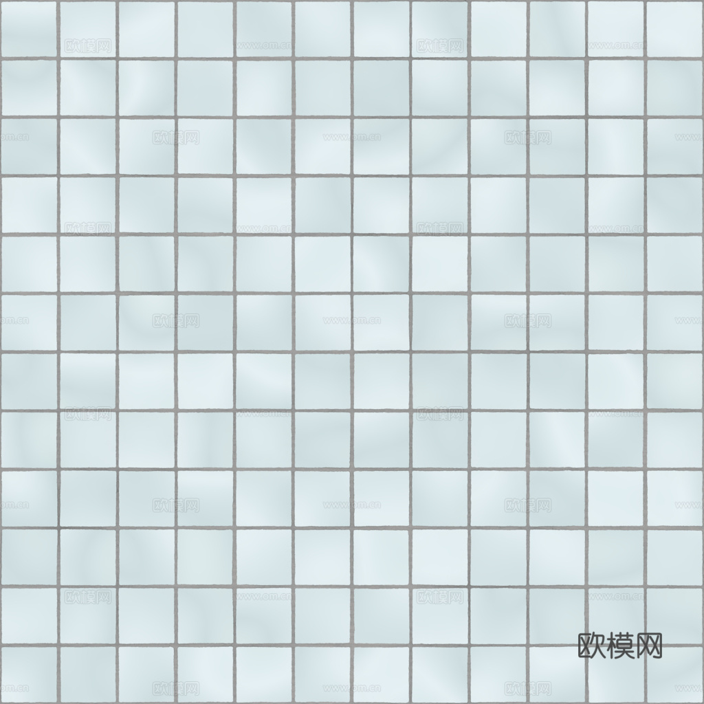 无缝白色马赛克瓷砖墙砖 PBR材质贴图 1k