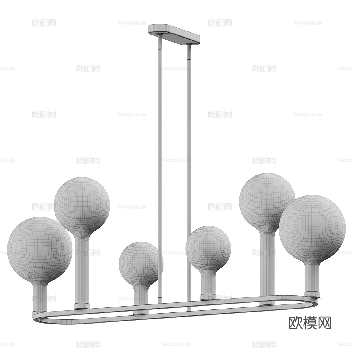现代轻奢 Maytoni 金属玻璃装饰吊灯3d模型