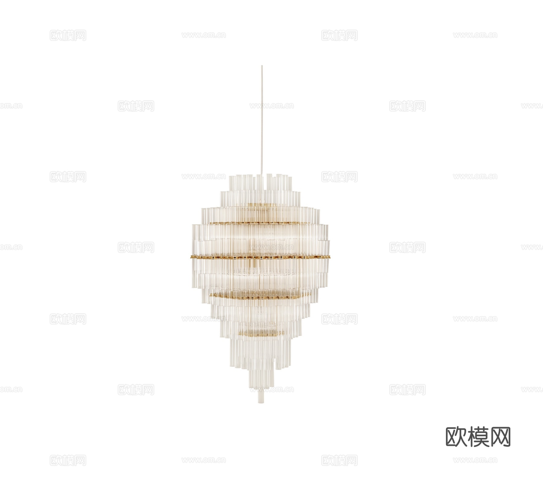 CECCOTTI COLLEZIONI 轻奢水晶灯3d模型下载（渲染图1）