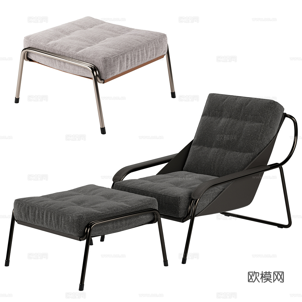 现代意式 Maggiolina 扶手椅3d模型