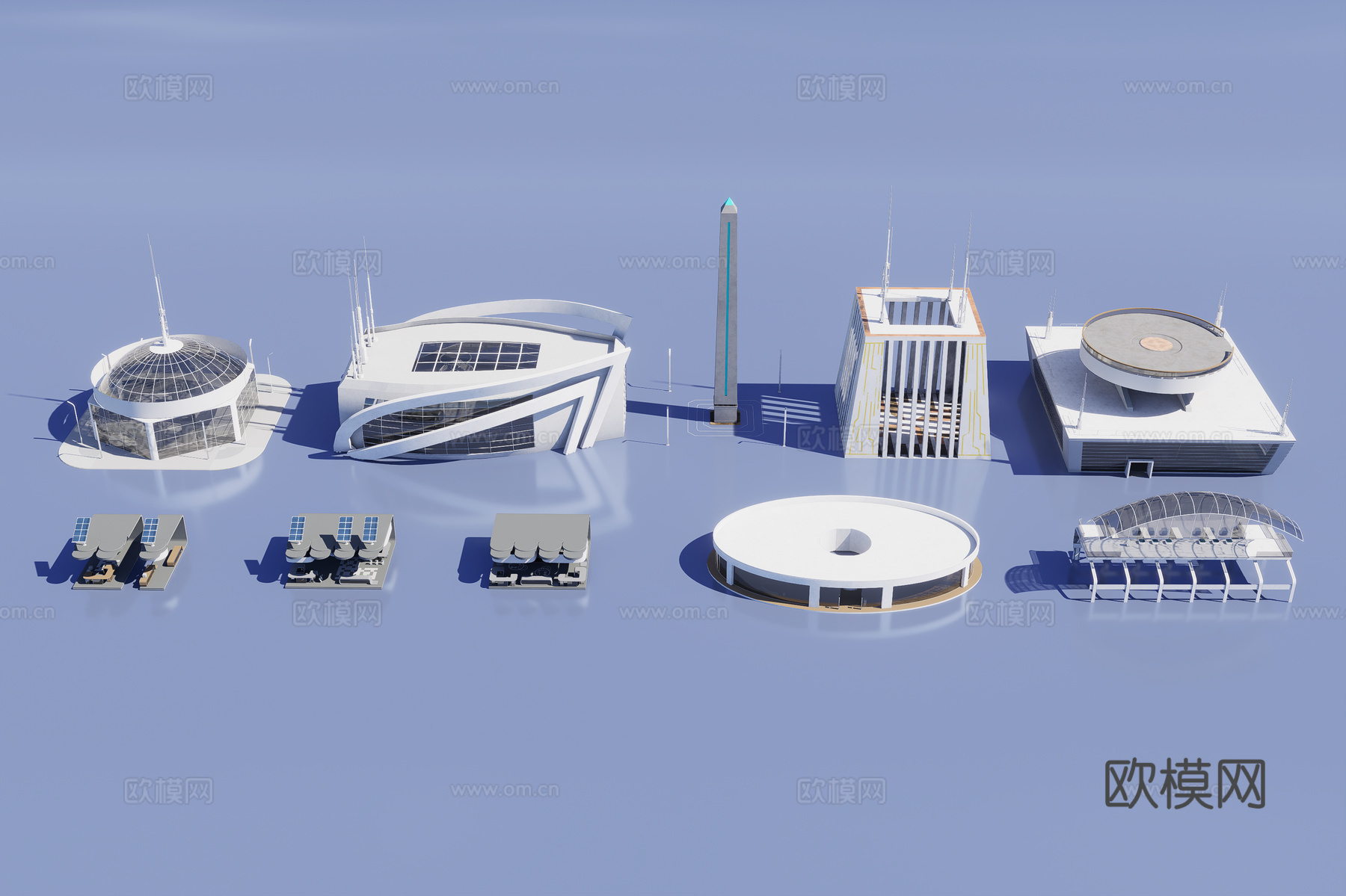 科幻建筑3d模型