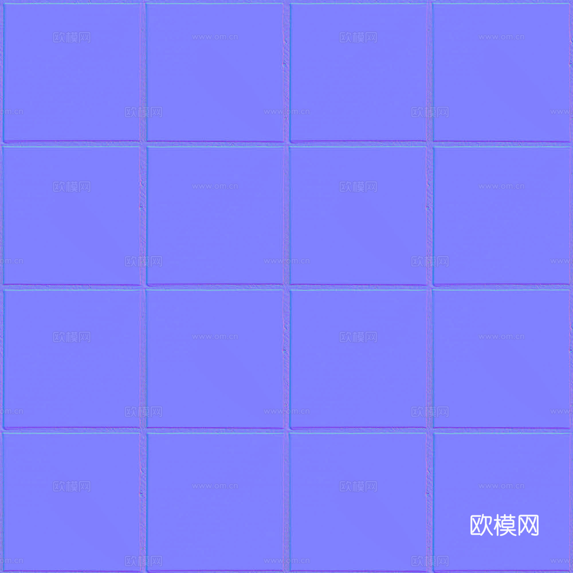 无缝灰色方形瓷砖墙砖地砖户外砖 PBR材质贴图 2k