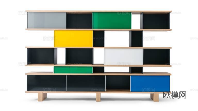 Cassina 书柜 书架3d模型下载（渲染图2）