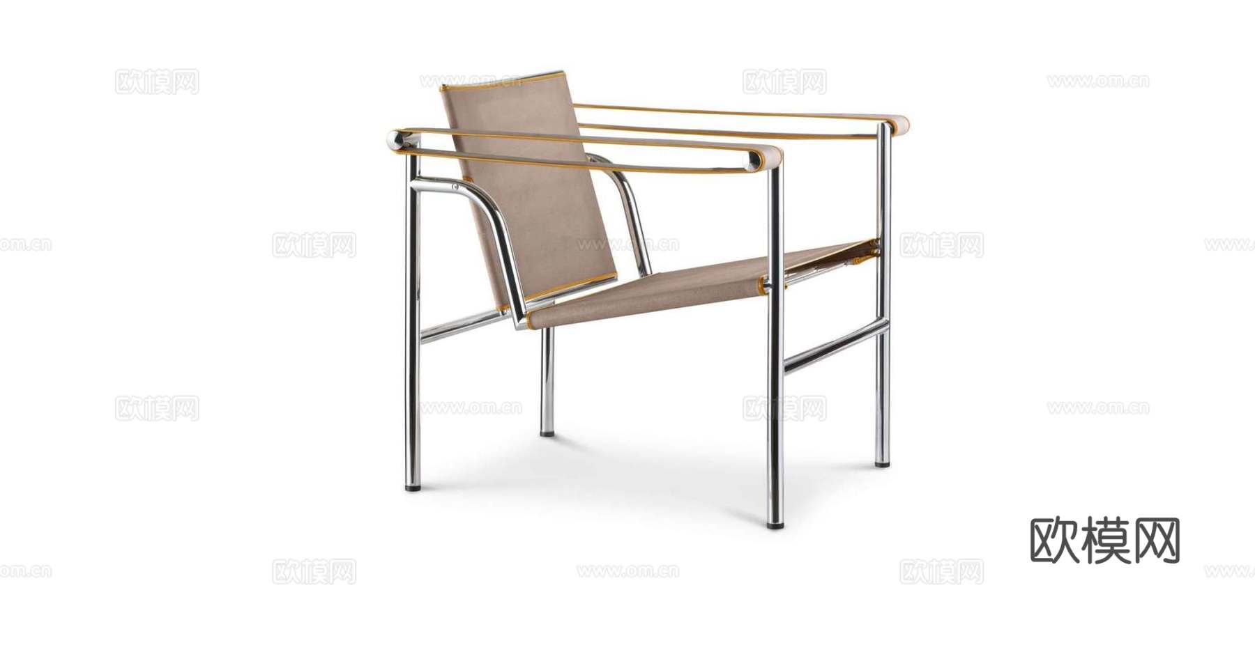 Cassina 中古风扶手椅3d模型下载（渲染图1）