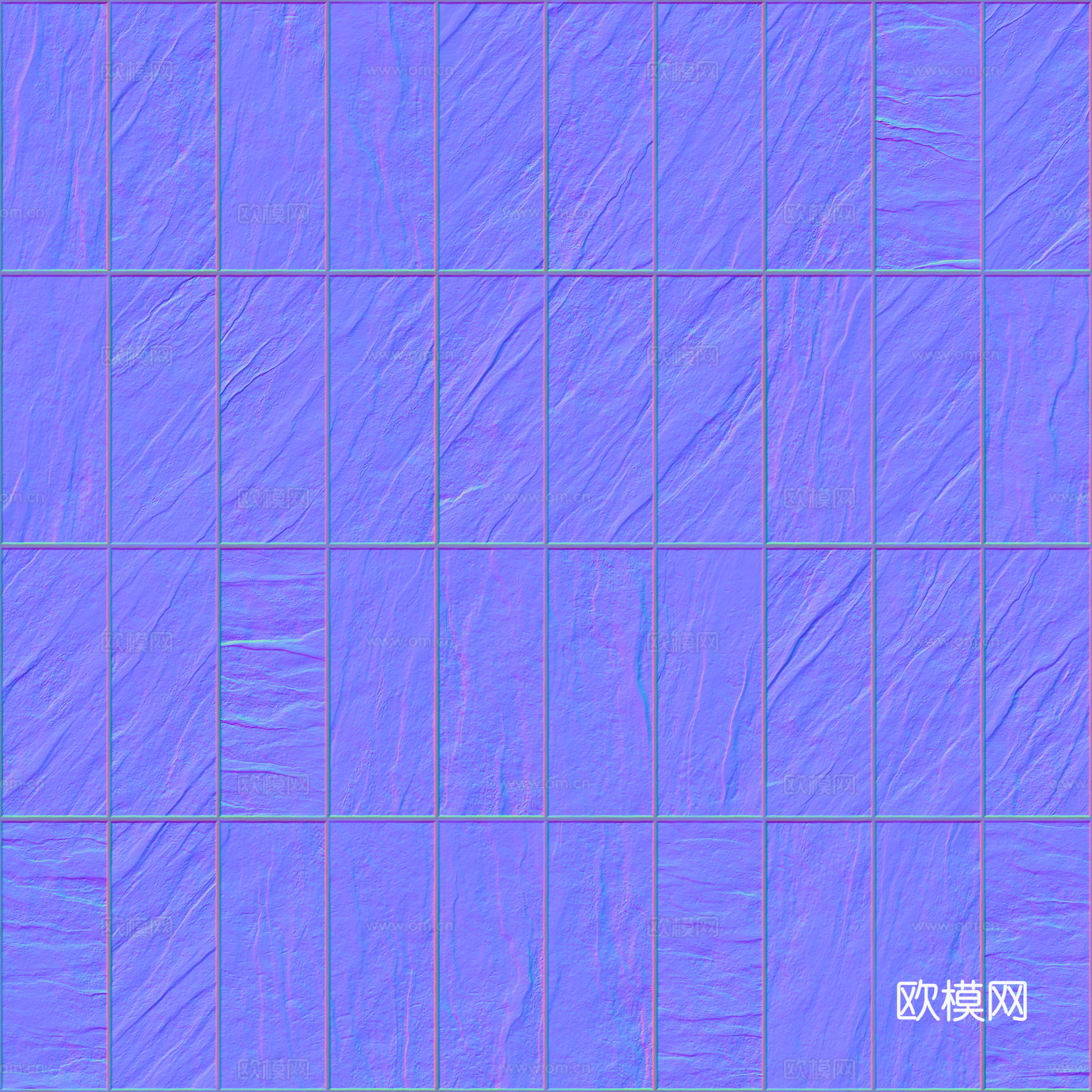 无缝仿古砖地砖墙砖户外砖 PBR材质贴图 2k