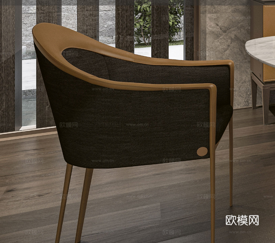 CPRN HOMOOD 中古风餐椅3d模型下载（渲染图2）