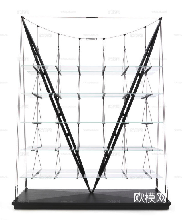 Cassina 原木风书架3d模型下载（渲染图4）