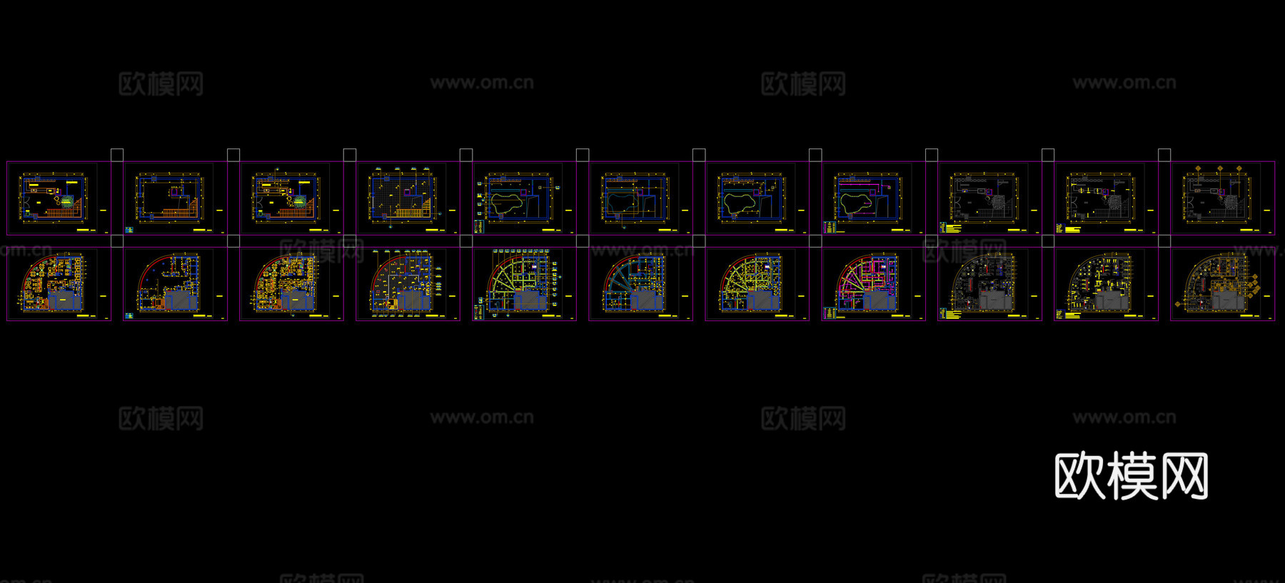 西餐厅餐饮空间施工图cad施工图