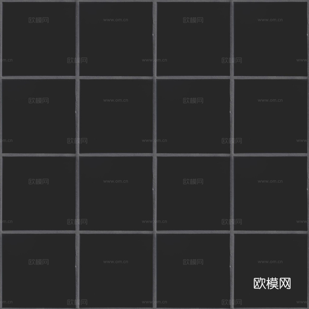 无缝灰色方形瓷砖墙砖地砖户外砖 PBR材质贴图 1k