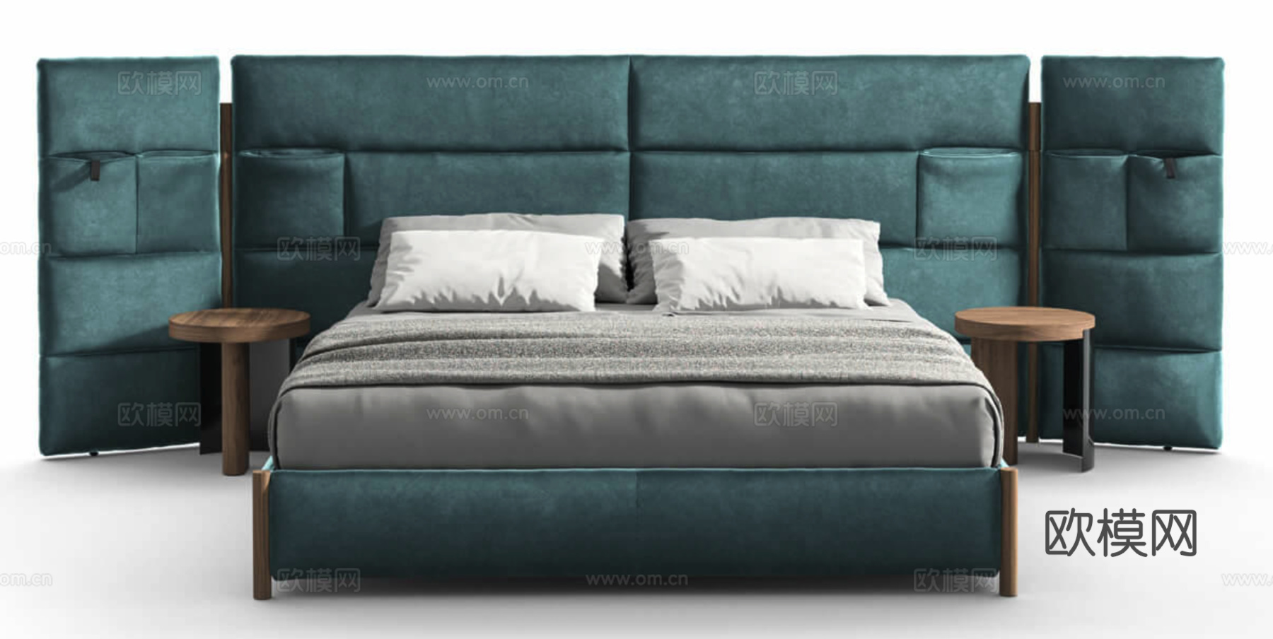 Cassina 双人床3d模型下载（渲染图2）