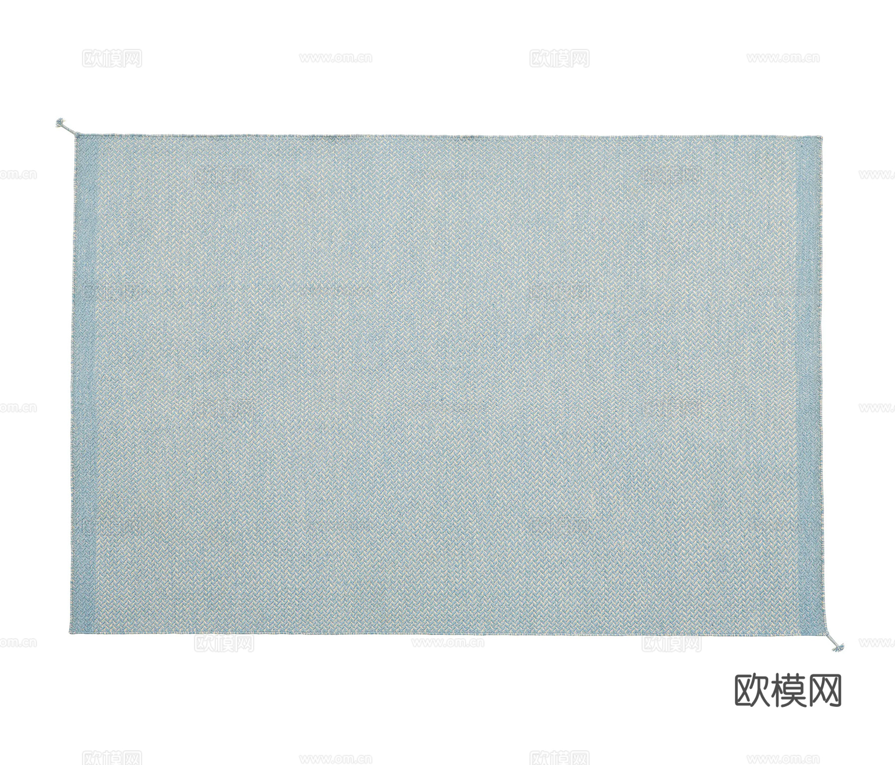 蓝色流苏地毯